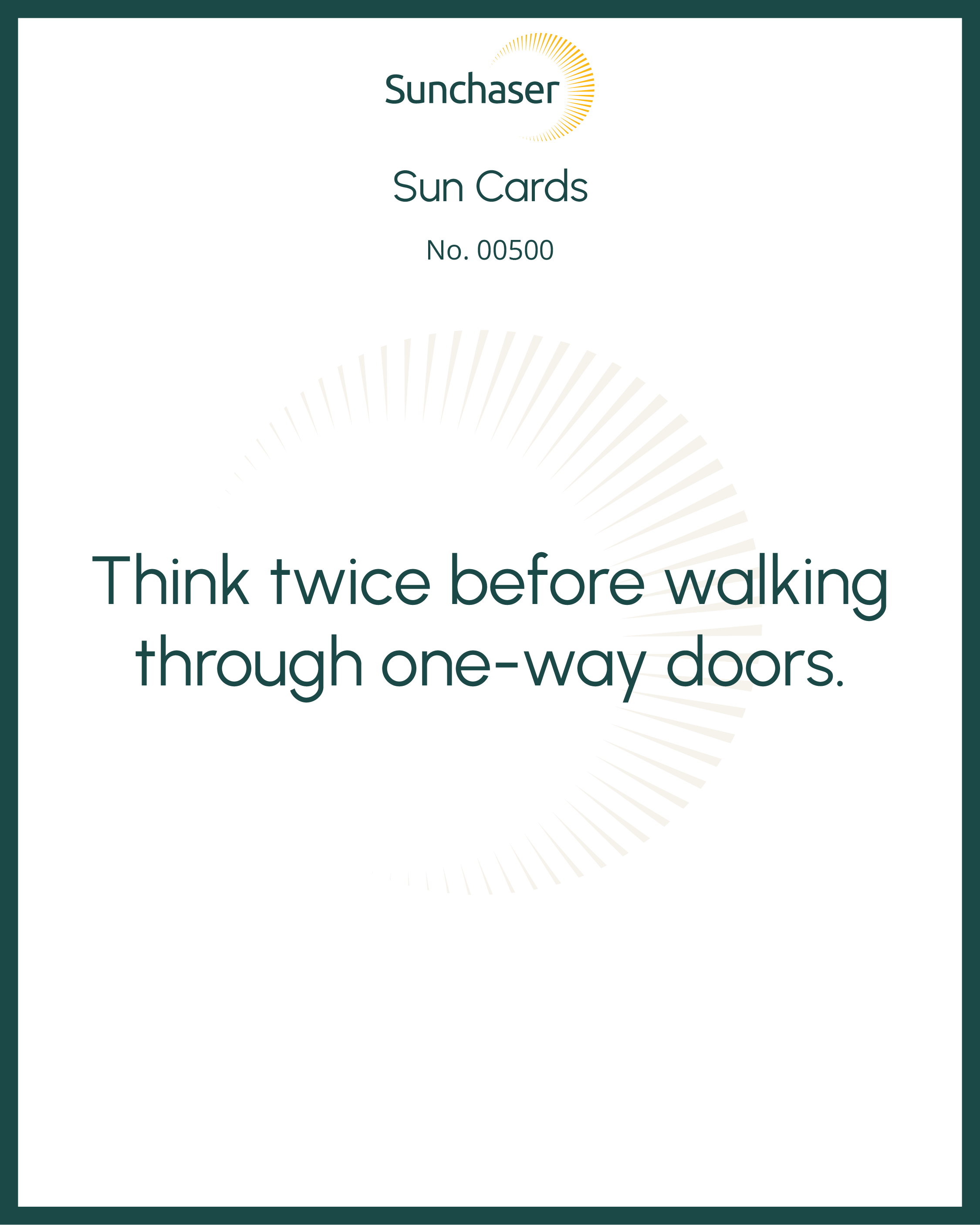 Sun Card #00500