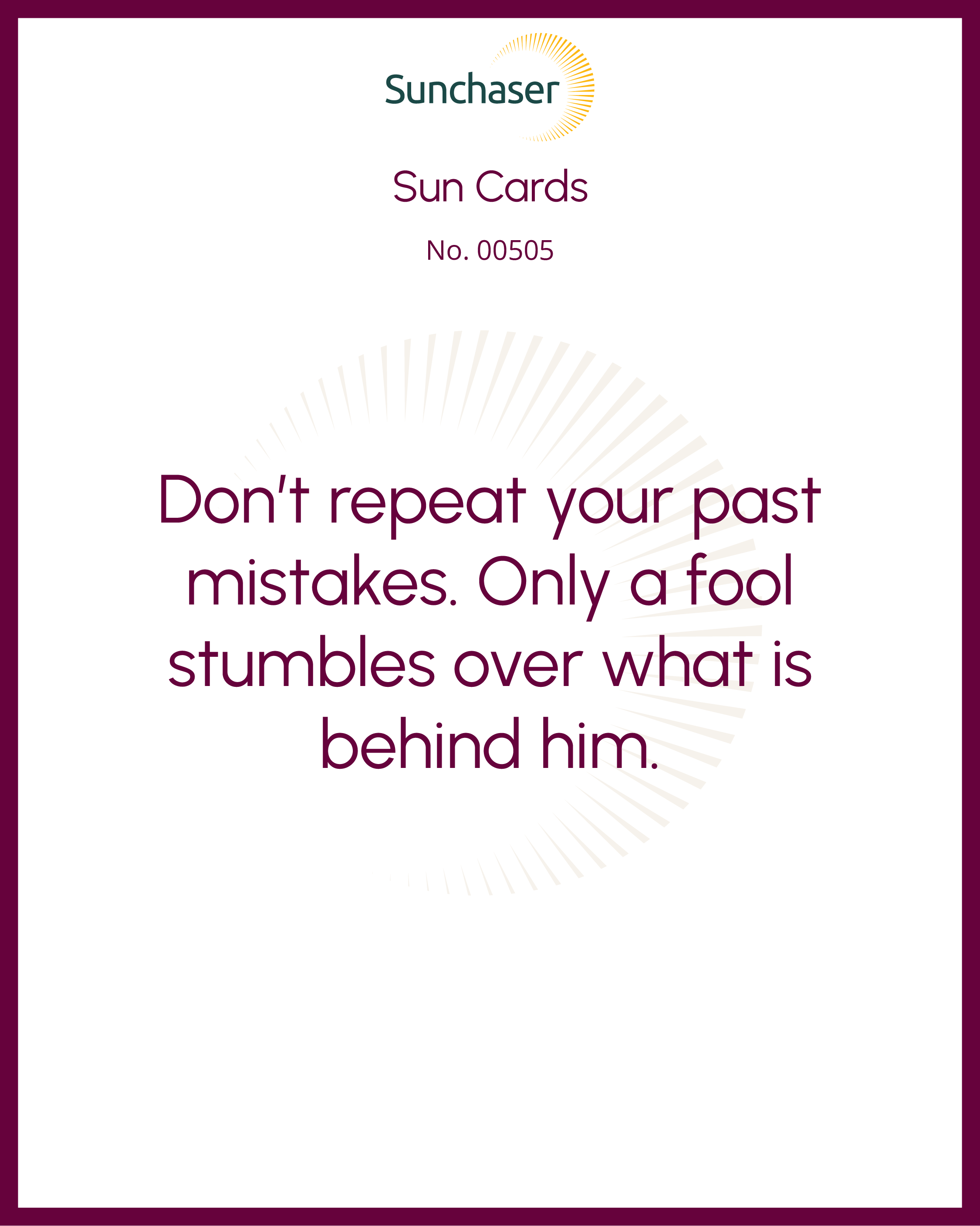 Sun Card #00505