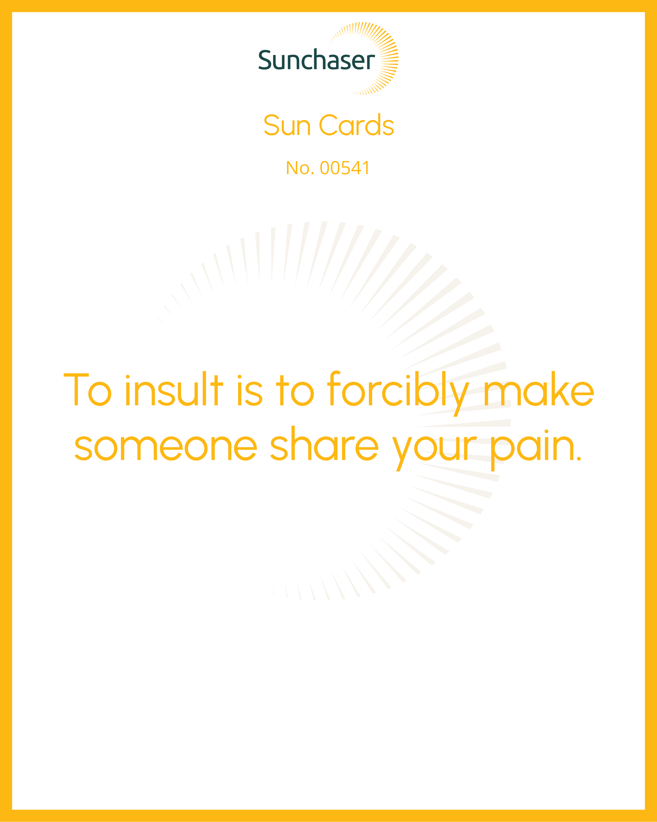 Sun Card #00541