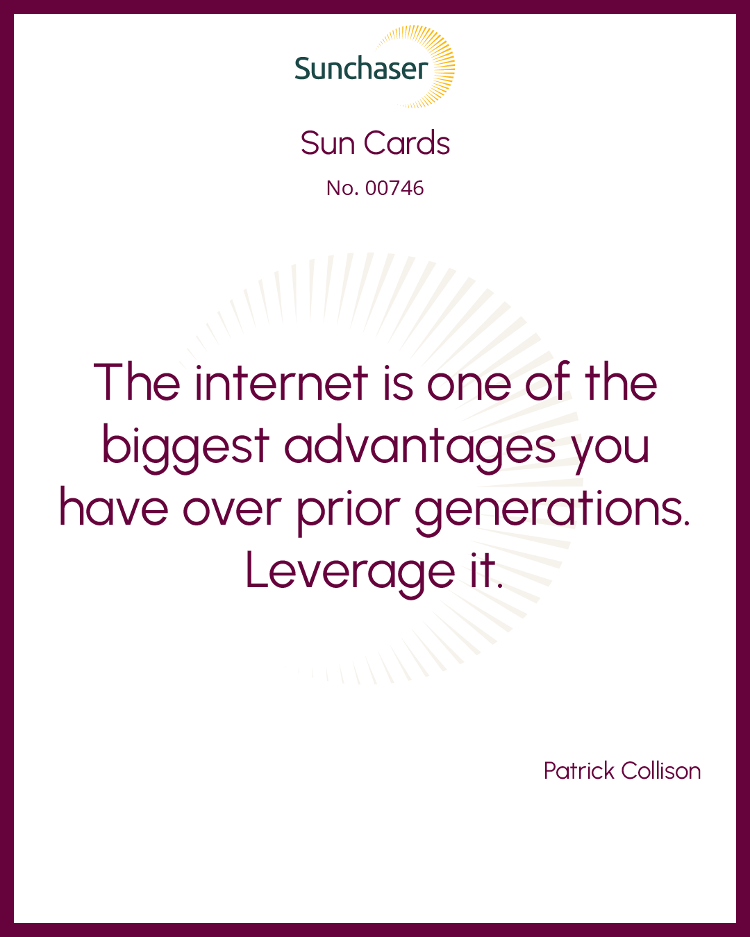 Sun Card #00746