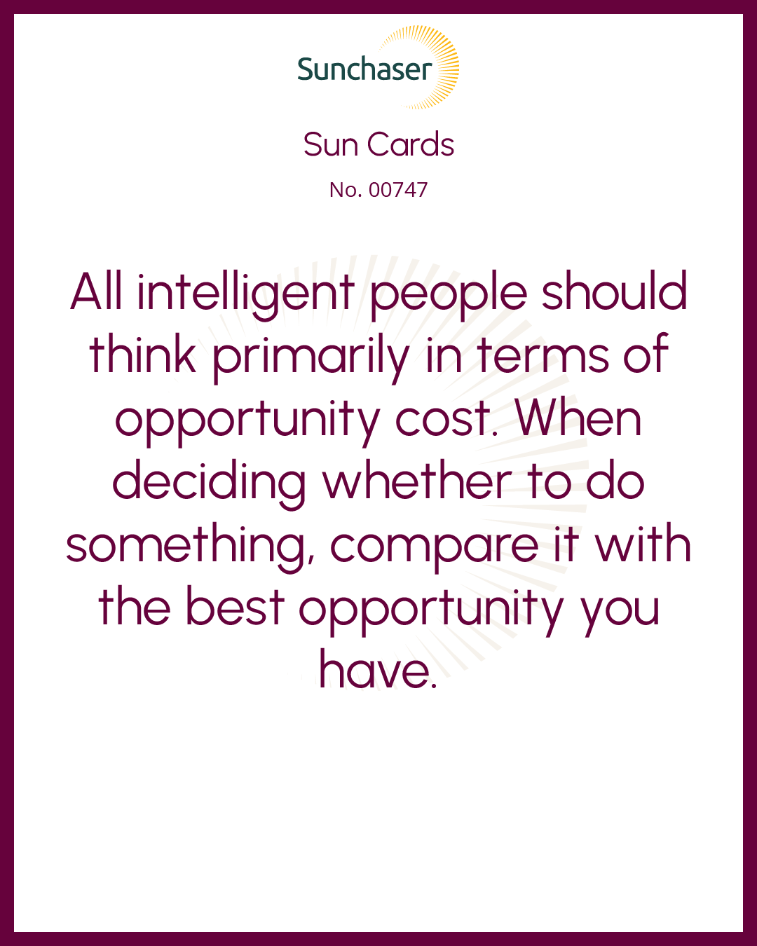 Sun Card #00747