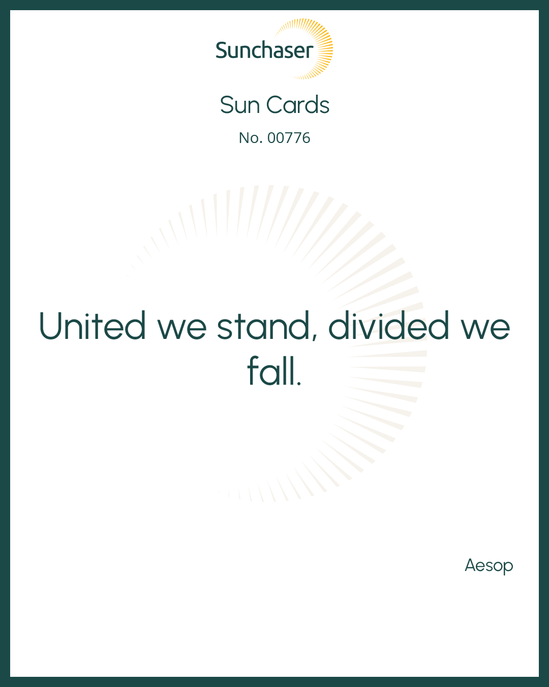 Sun Card #00776